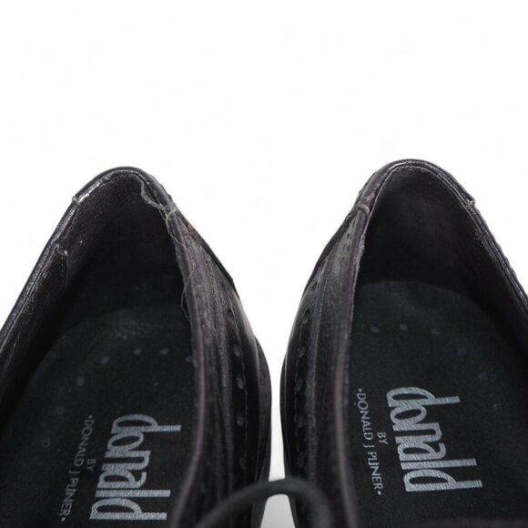 Donald by Donald J. Pliner Brad Wingtip Leather Oxfords Black Men's 9 - Picture 12 of 12